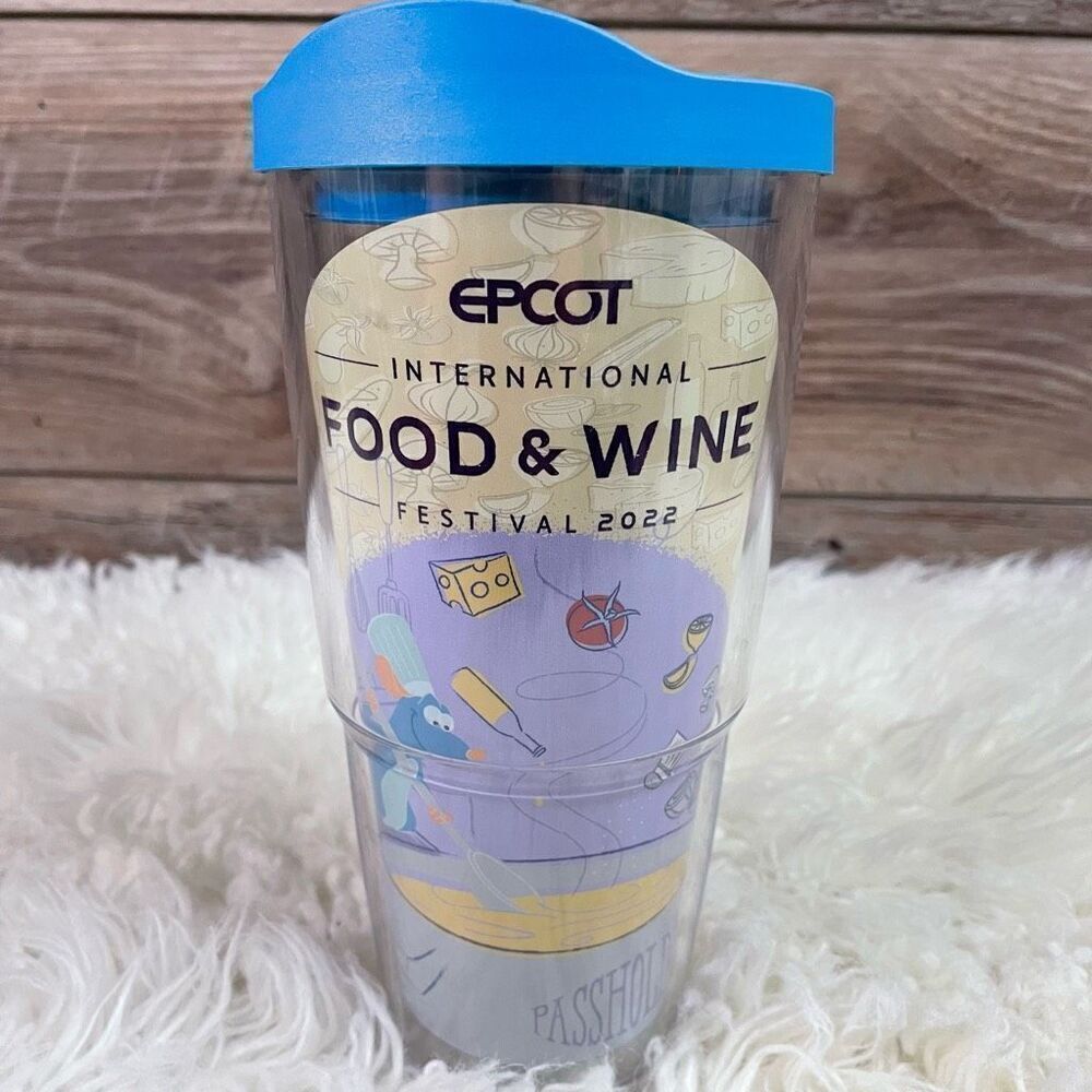TERVIS Disney Epcot Food & Wine International Festival 2022 24oz Cup & Lid NWT